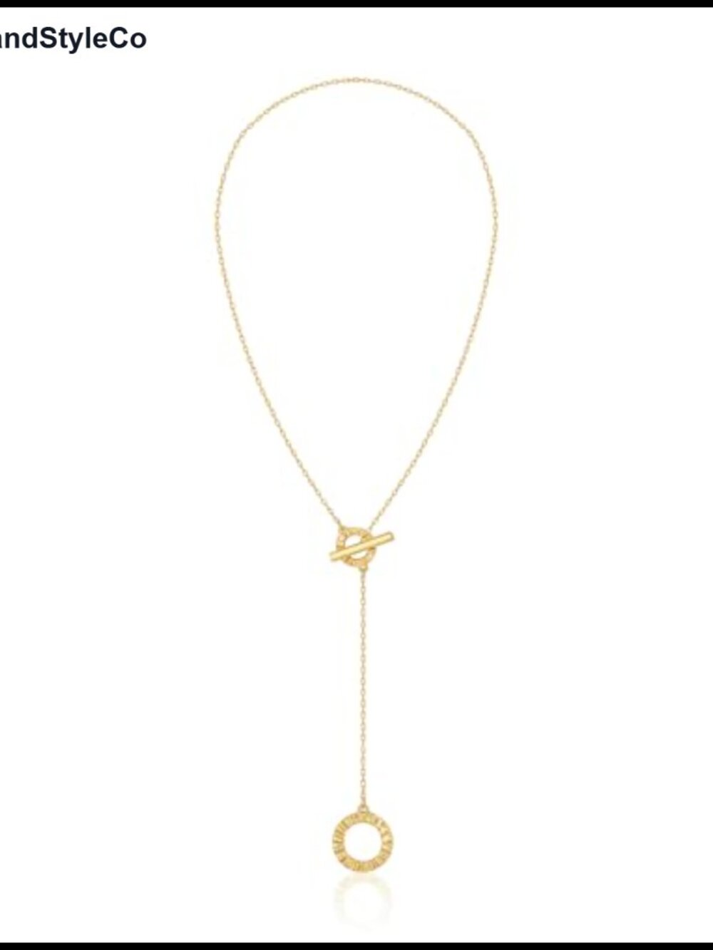 Long Link Chain Necklace Gold Plated Toggle Clasp Layered Statement Jewelry Gift